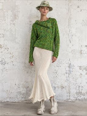 Handmade vibrant green sweater